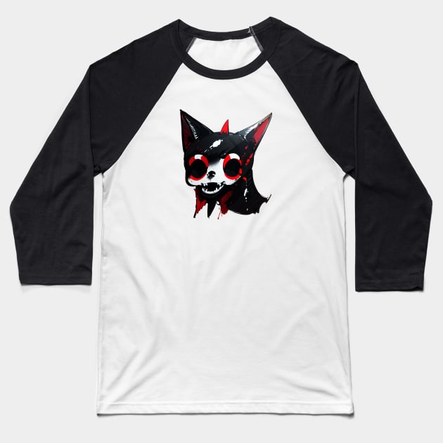 The Diable Cat Baseball T-Shirt by L'Appel du Vide Designs by Danielle Canonico